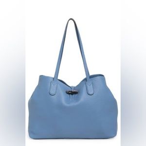 Longchamp light blue Roseau essential tote NWOT